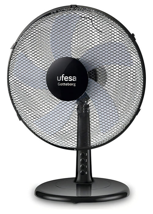 Ventilador De Sobremesa 5 Aspas Göteborg Ufesa 45w Negro