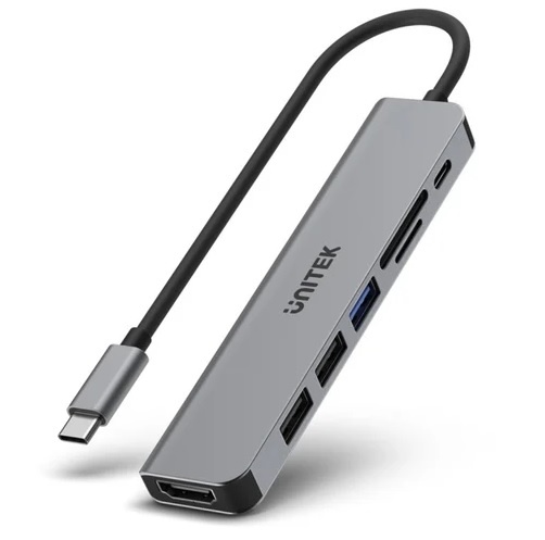 HUB USB-C Unitek 7 en 1 5Gbps con PD 100w - Imagen 3