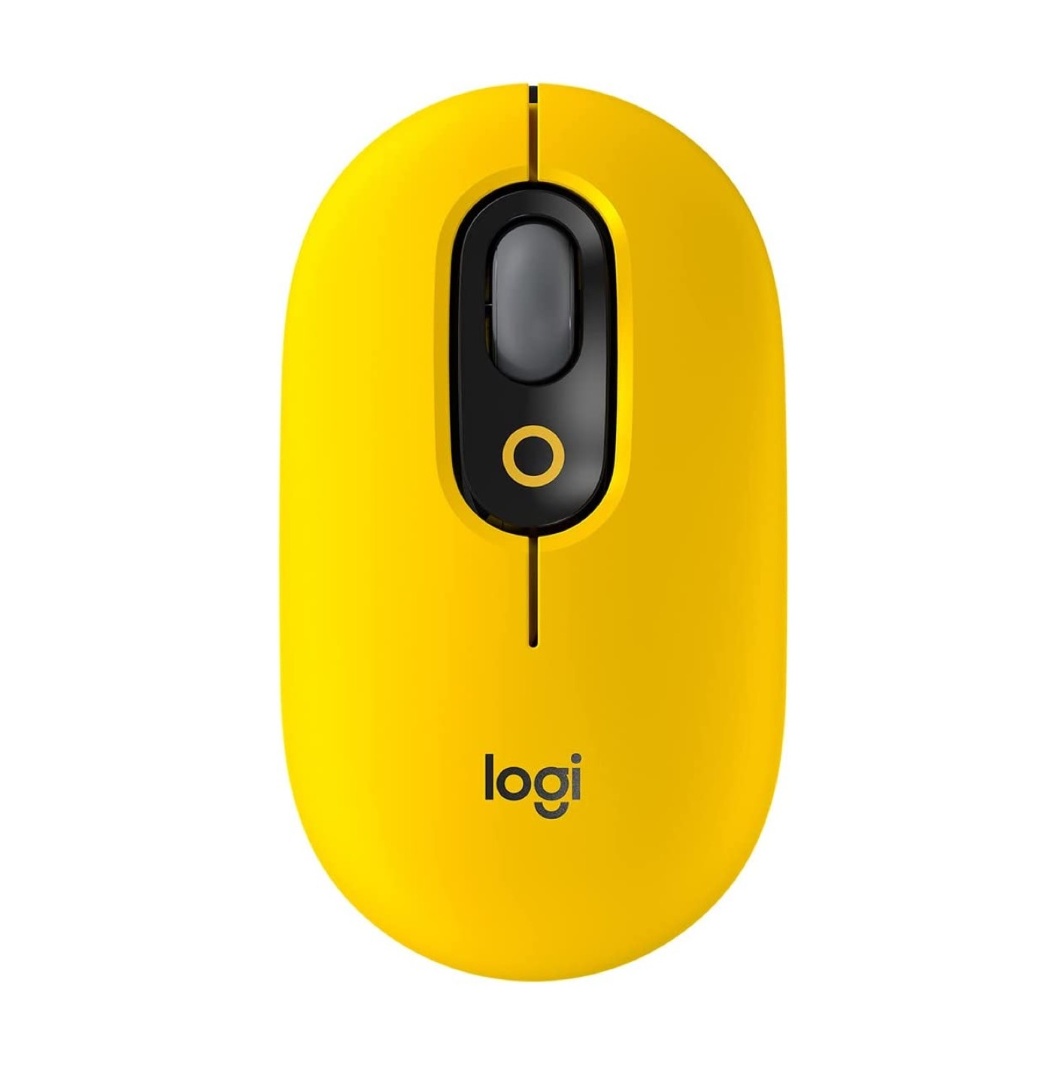 Mouse Logitech POP inalámbrico bluetooth amarillo - Imagen 2