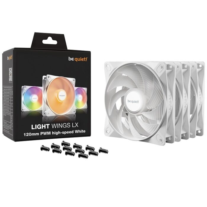 Fan be quiet! Light Wings LX 120mm PWM HS x 3 blanco