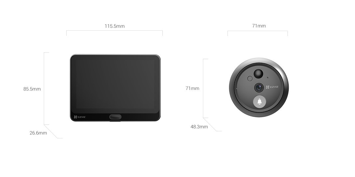 Mirilla smart Ezviz CS-HP4 (2MP) - Imagen 2