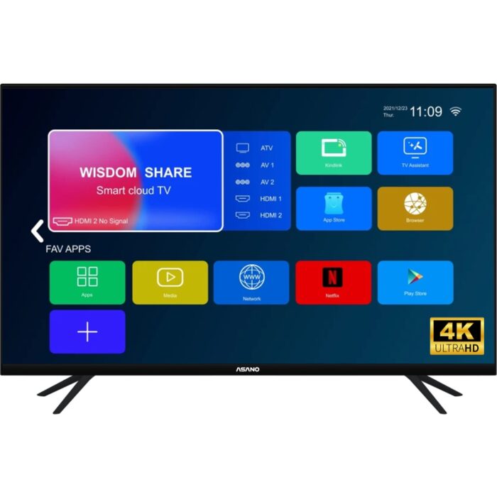 TV LED Asano 55'' 4K sin bordes SMART