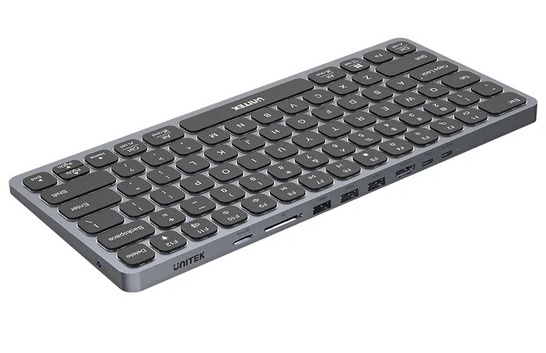Teclado con HUB USB-C Unitek 9 en 1 PD 100W - Imagen 3