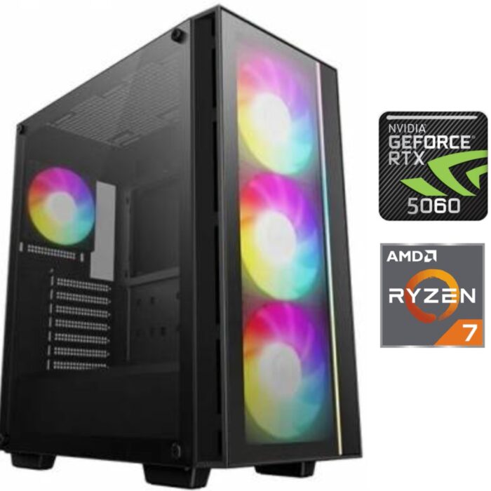 Equipo Gamer Ryzen 7 8700F, 16GB, 1TB NVMe, RTX 5060 8GB