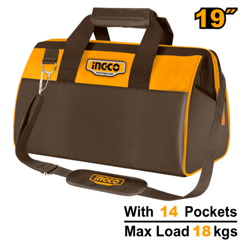 Bolso de herramientas Ingco de 19 pulgadas, modelo HTBG281928.