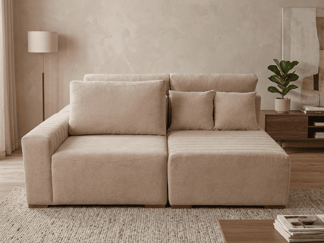 Sofá Esquinero Versatille boucle versailles beige - Imagen 3