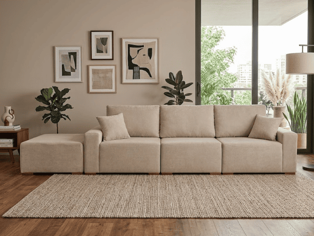 Sofá Esquinero Versatille boucle versailles beige - Imagen 8